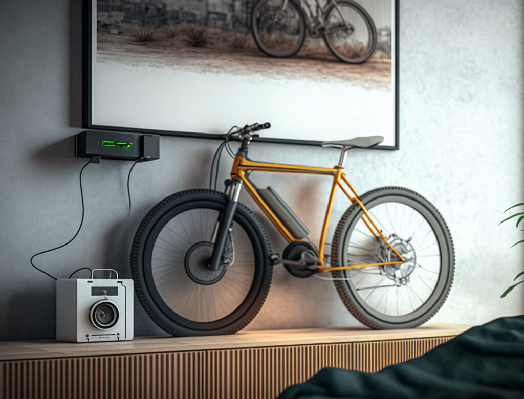 charging an bike in lounge